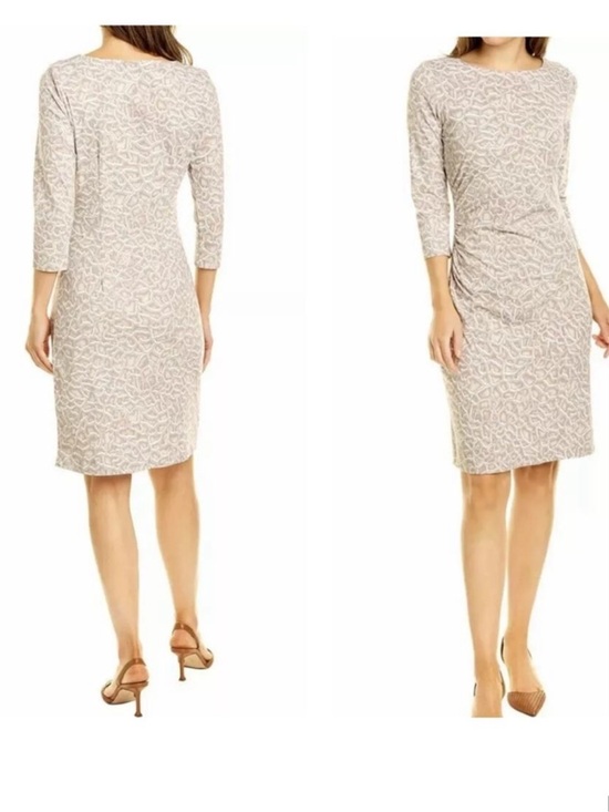 J. McLaughlin Dresses & Skirts - J. Mclaughlin Animal Print Sage Dress Catalina Cloth Ruched Giraffe xl